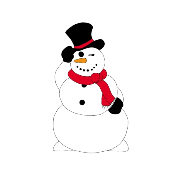 Simply designed Frosty the snowman