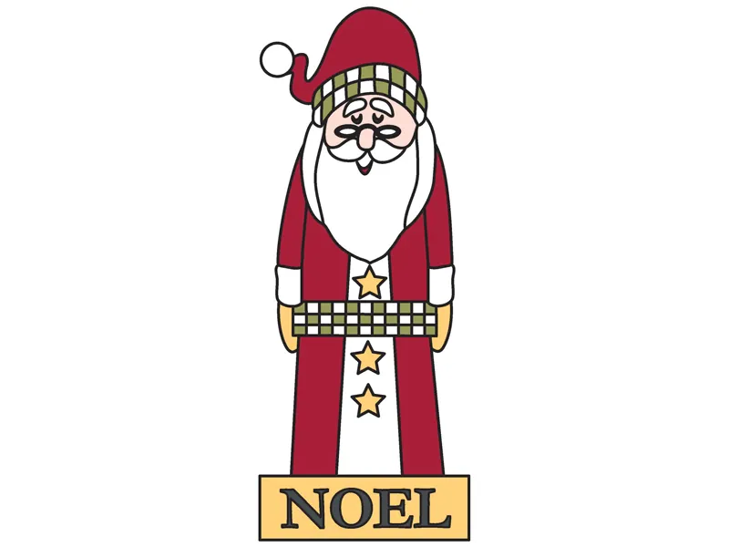 Santa Noel is a cute nostalgic design yard art pattern for the holidays