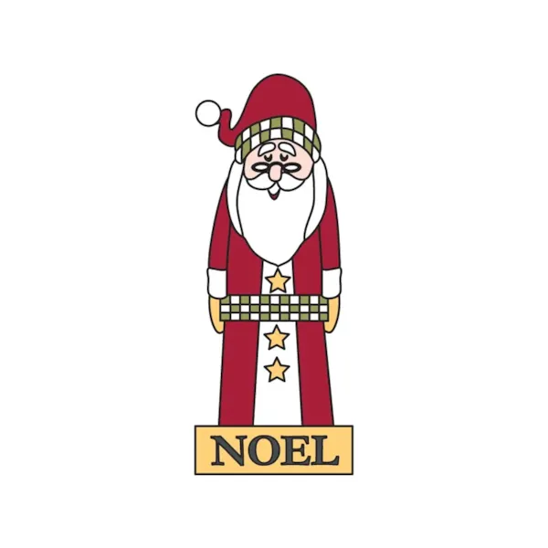 Santa Noel is a cute nostalgic design yard art pattern for the holidays