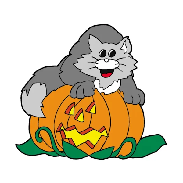 Cat on pumpkin is a fun and whimsical way to celebrate Halloween 