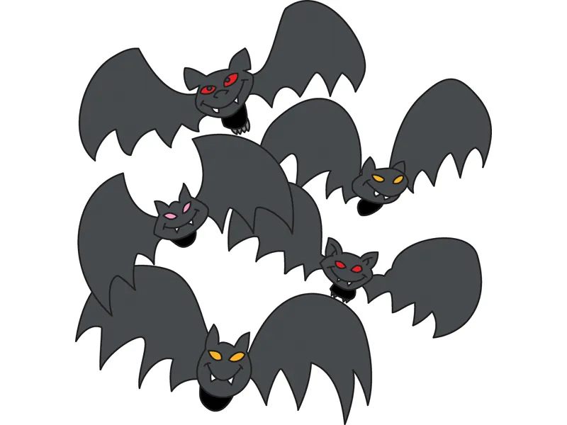 This collection of scary bats will thrill the trick-or-treaters that come to your front door for candy