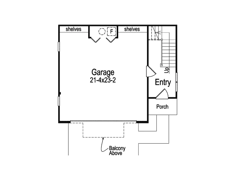 Mountain House Plan First Floor - Alpine Apartment Garage 007D-0027 | House Plans and More
