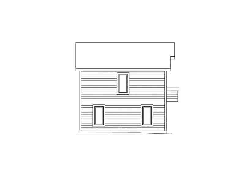 Building Plans Left Elevation - Alpine Apartment Garage 007D-0027 | House Plans and More