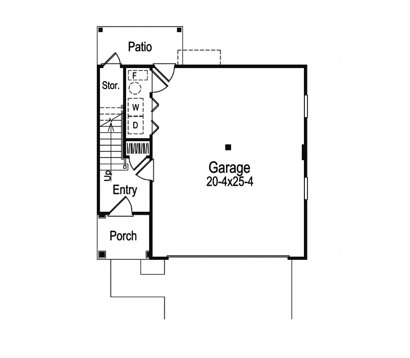 Traditional House Plan First Floor - Glenwood Apartment Garage 007D-0040 | House Plans and More