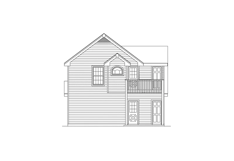 Building Plans Rear Elevation - Glenwood Apartment Garage 007D-0040 | House Plans and More