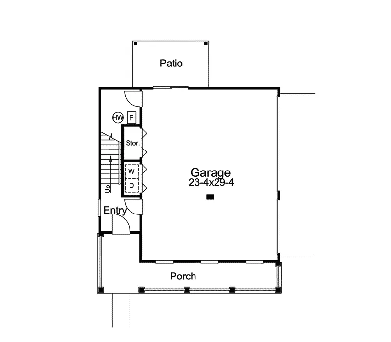 Traditional House Plan First Floor - Parkhill Cozy Apartment Garage 007D-0070 | House Plans and More