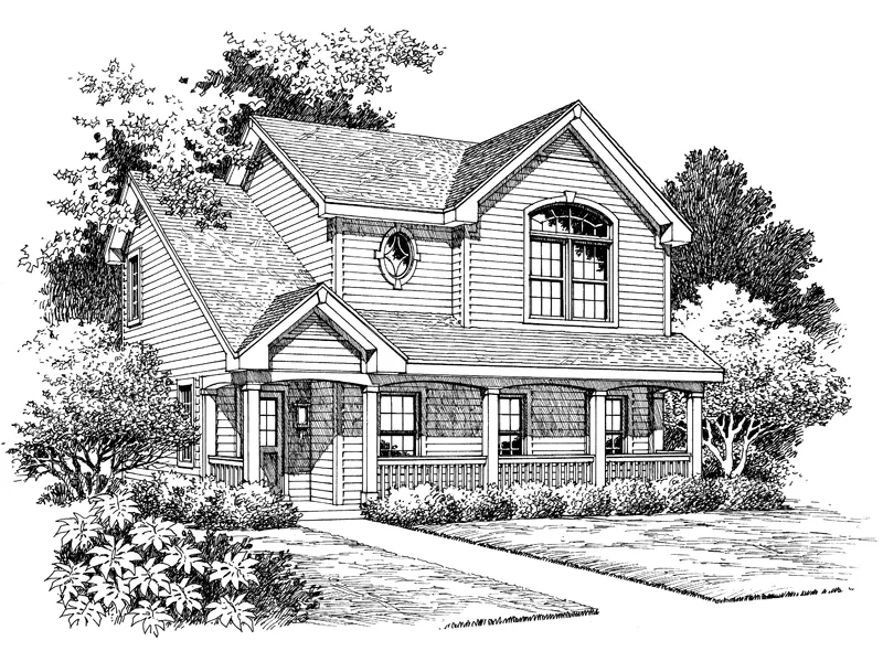 Country House Plan Front Image of House - Parkhill Cozy Apartment Garage 007D-0070 | House Plans and More