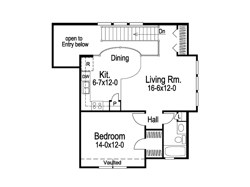 Colonial House Plan Second Floor - Bridgefield Atrium Apartment 007D-0073 | House Plans and More