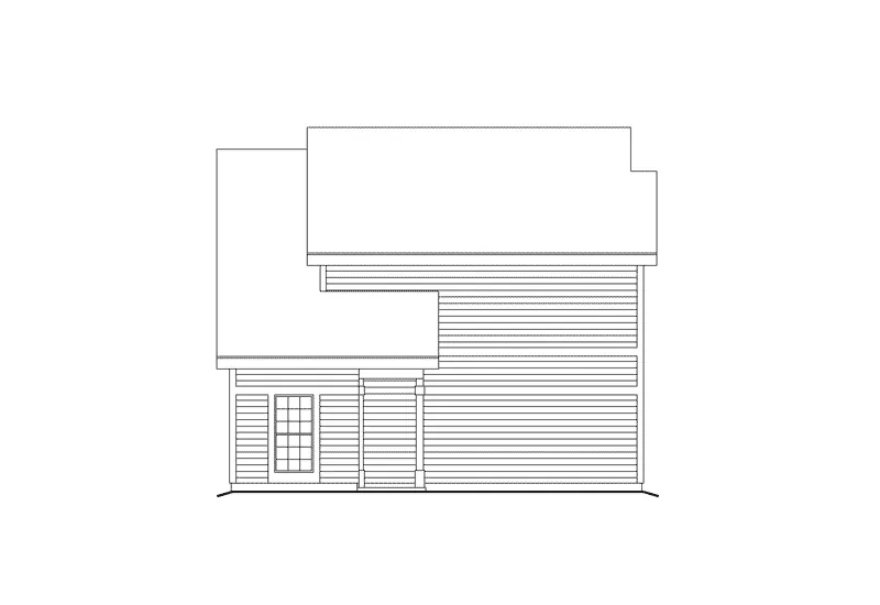 Colonial House Plan Left Elevation - Bridgefield Atrium Apartment 007D-0073 | House Plans and More