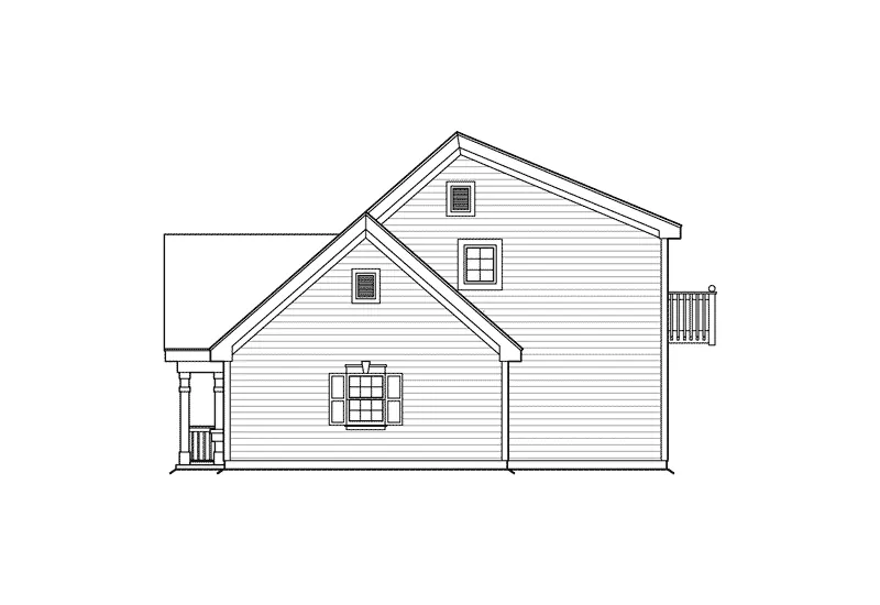 Cabin & Cottage House Plan Right Elevation - Dunhill Apartment Garage 007D-0144 | House Plans and More