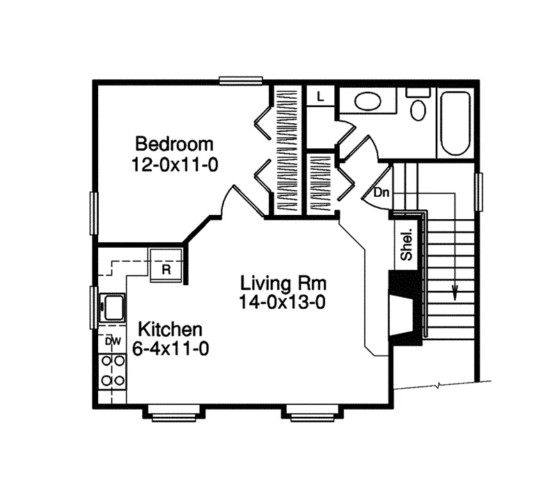 Ranch House Plan Second Floor - Welton Park Apartment Garage 007D-0159 | House Plans and More