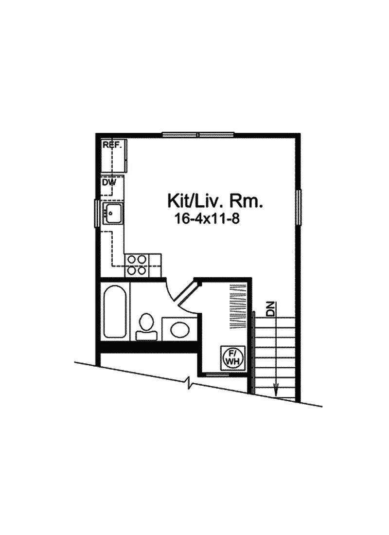 Saltbox House Plan Second Floor - Newton Park Apartment Garage 007D-0188 | House Plans and More