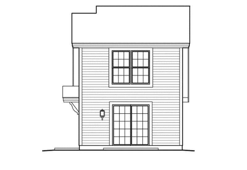 Building Plans Rear Elevation - Newton Park Apartment Garage 007D-0188 | House Plans and More