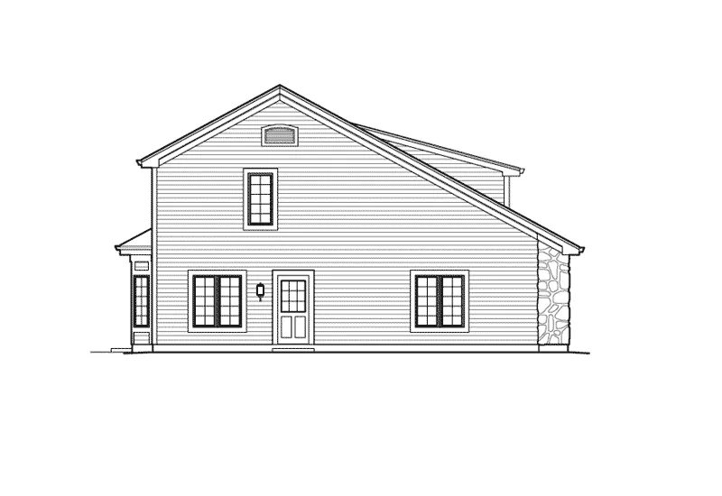 Cabin & Cottage House Plan Left Elevation - Stonetrail Apartment Garage 007D-0189 | House Plans and More