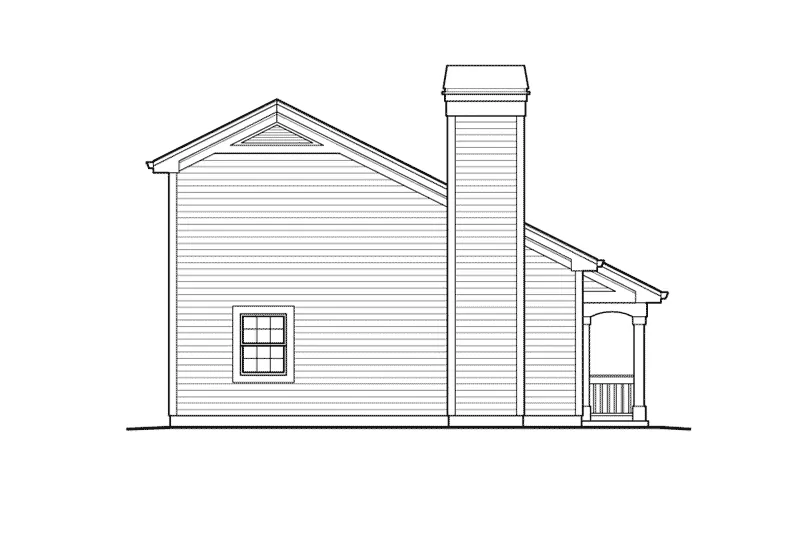 Saltbox House Plan Left Elevation - Pinewood Apartment Garage 007D-0191 | House Plans and More