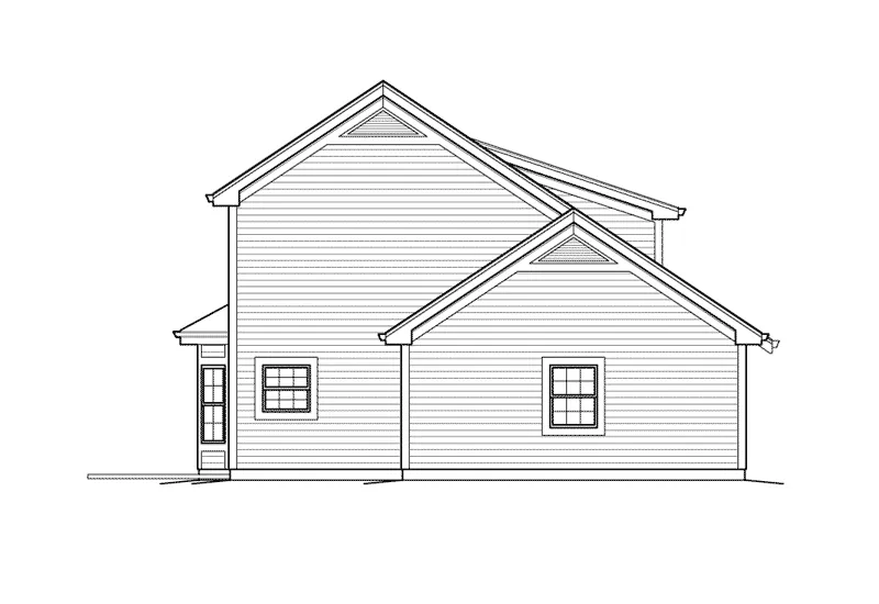 Building Plans Left Elevation - Caryville Apartment Garage 007D-0194 | House Plans and More