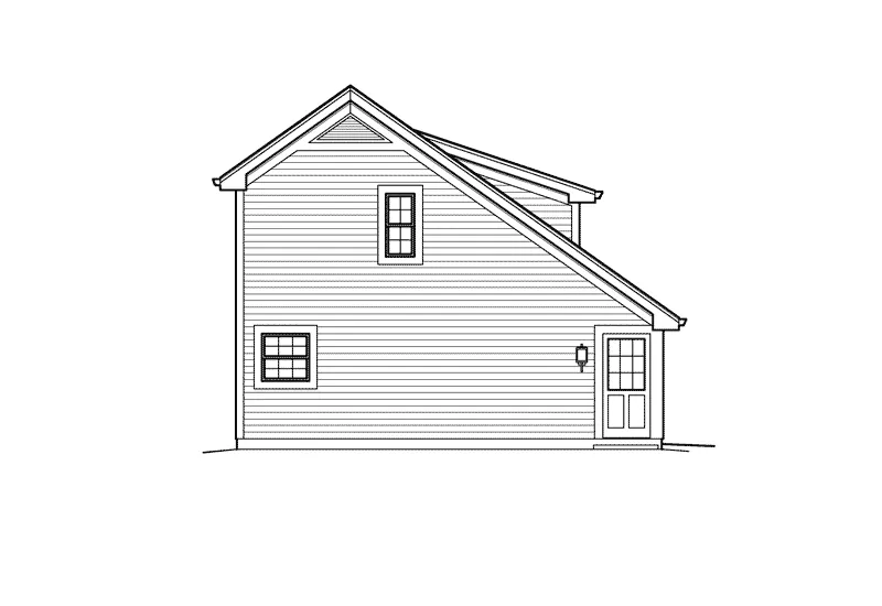 Building Plans Left Elevation - Pinegrove Apartment Garage 007D-0195 | House Plans and More