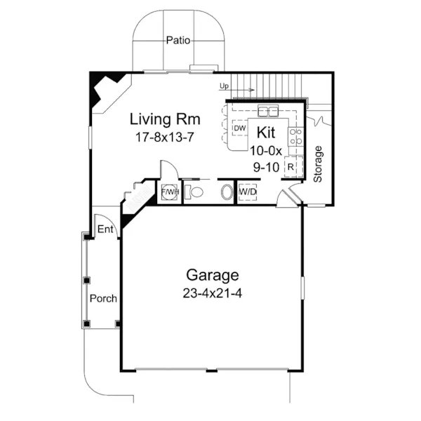 Country House Plan First Floor - Westfall Park Apartment Garage 007D-0241 | House Plans and More