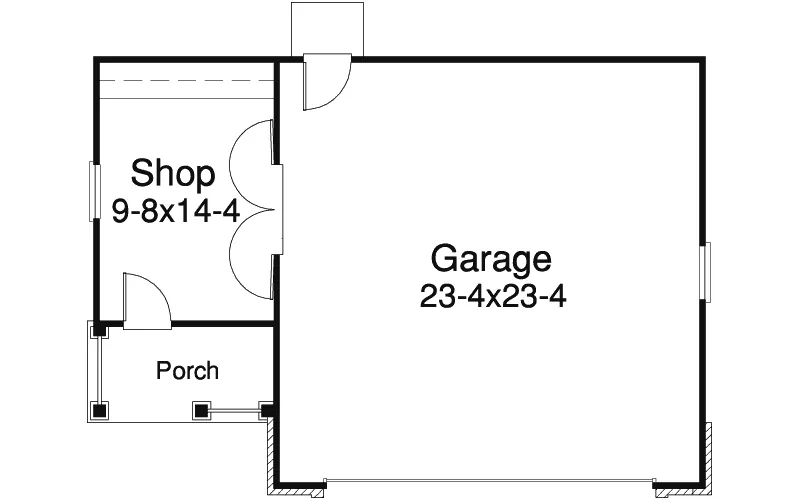 Building Plans First Floor - Kirby Garage With Shop 009D-6000 | House Plans and More