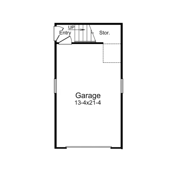 Building Plans First Floor - Kaylee Studio Garage 009D-6013 | House Plans and More