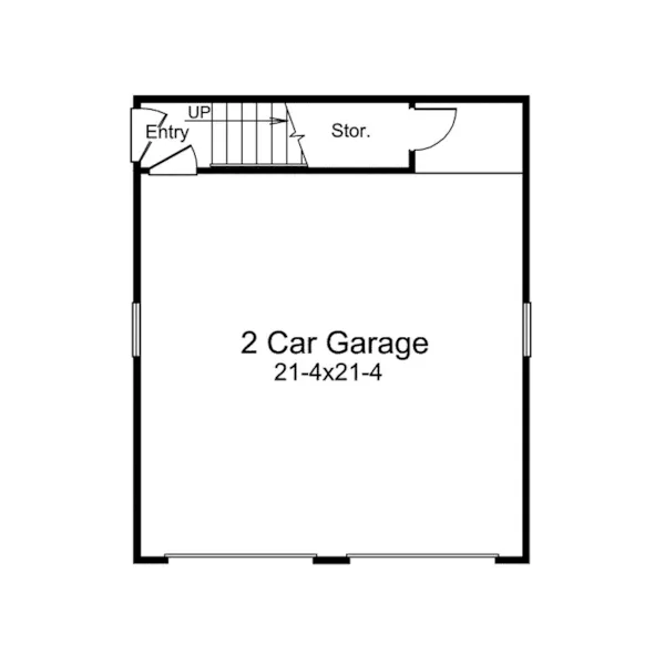 Building Plans First Floor - Cagney Studio Two-Car Garage 009D-6014 | House Plans and More