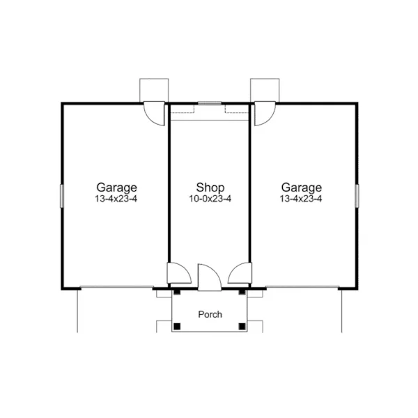 Building Plans First Floor - Kitra 2-Car Garage With Shop 009D-6017 | House Plans and More