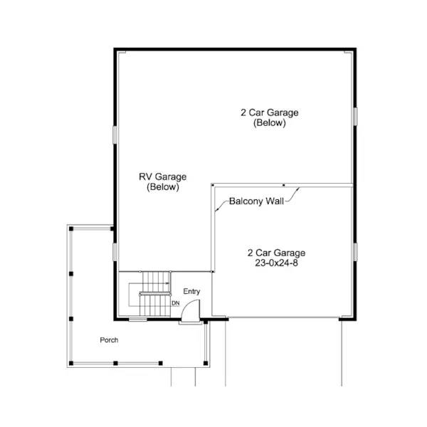 Building Plans First Floor - Luisa Storage And Large Garage 009D-6019 | House Plans and More