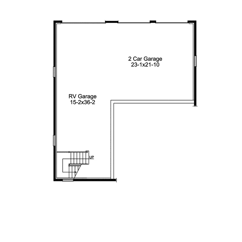 Building Plans Lower Level Floor - Luisa Storage And Large Garage 009D-6019 | House Plans and More