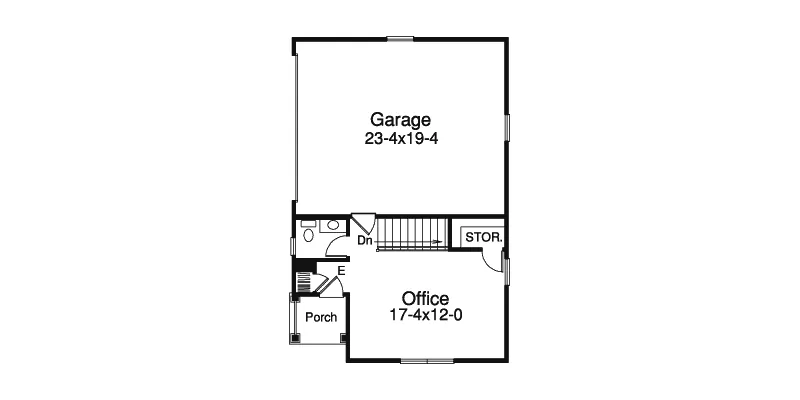 Building Plans First Floor - Kellianne Office And Garage 009D-7507 | House Plans and More