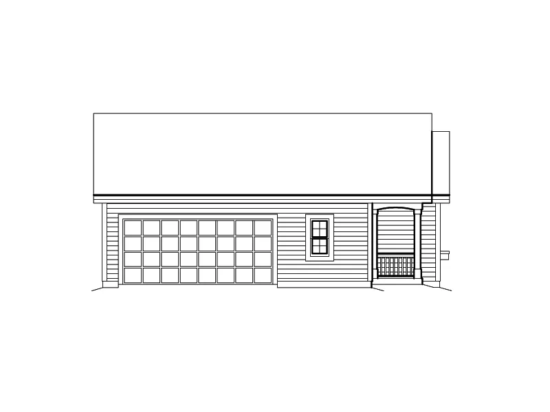 Building Plans Left Elevation - Kellianne Office And Garage 009D-7507 | House Plans and More