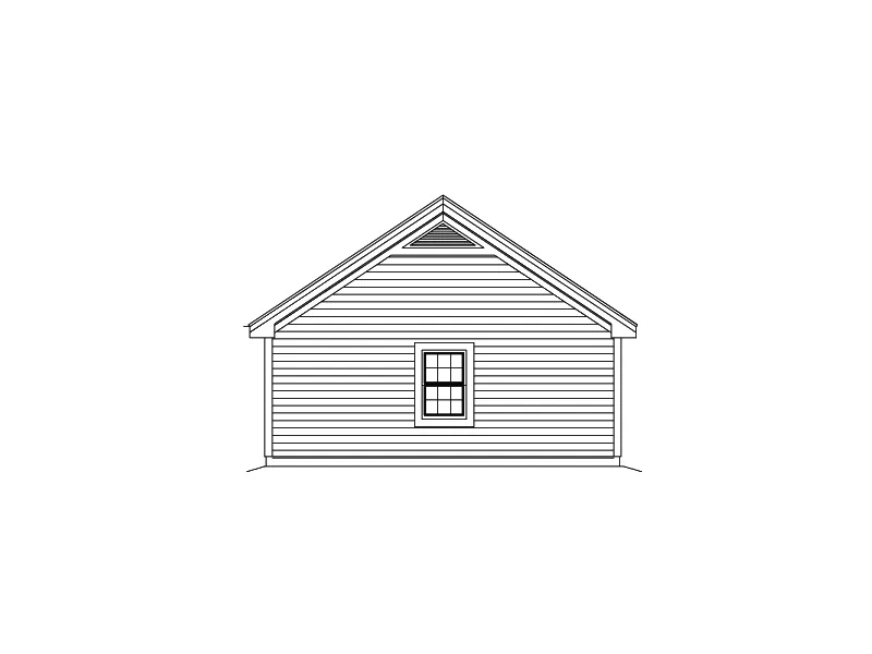 Building Plans Rear Elevation - Kellianne Office And Garage 009D-7507 | House Plans and More