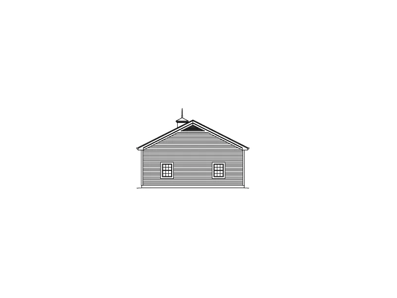 Building Plans Left Elevation - Rainey Six Car Garage And Shop 009D-7518 | House Plans and More