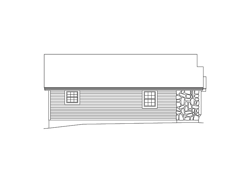 Building Plans Left Elevation - Sabina Garage With Shop 009D-7523 | House Plans and More