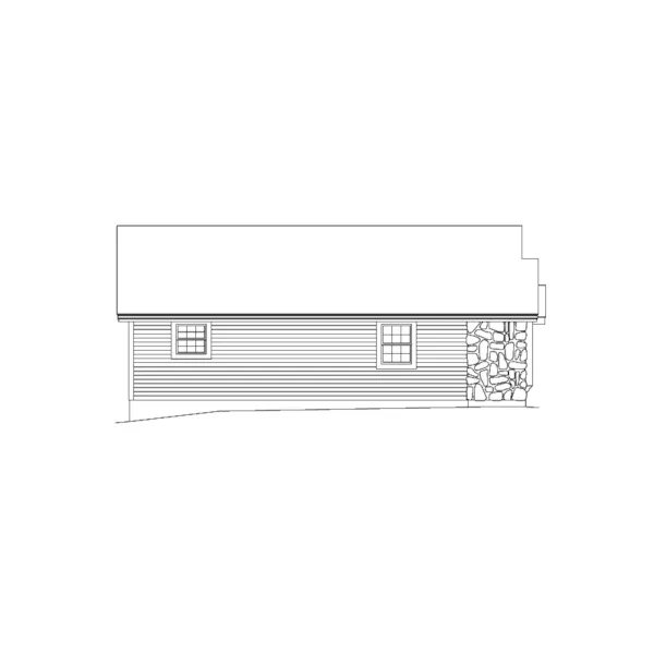 Building Plans Left Elevation - Sabina Garage With Shop 009D-7523 | House Plans and More