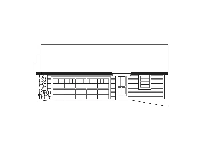 Building Plans Right Elevation - Sabina Garage With Shop 009D-7523 | House Plans and More