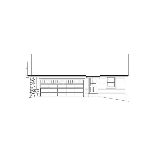 Building Plans Right Elevation - Sabina Garage With Shop 009D-7523 | House Plans and More