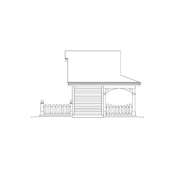 Building Plans Left Elevation - Summerville Pool Cabana 009D-7524 | House Plans and More