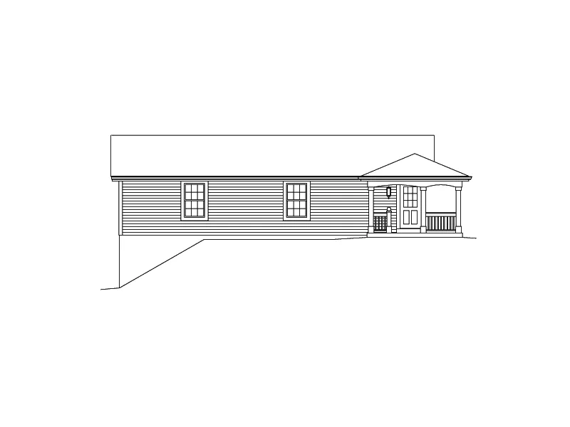 Building Plans Left Elevation - Hesston RV Garage  009D-7526 | House Plans and More