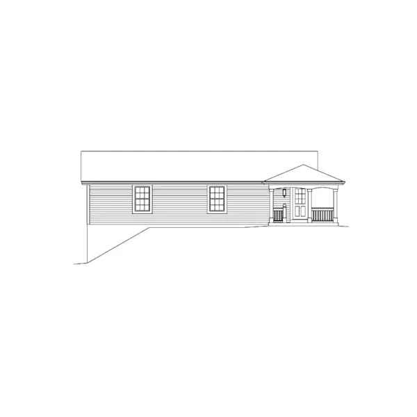 Building Plans Left Elevation - Hesston RV Garage  009D-7526 | House Plans and More