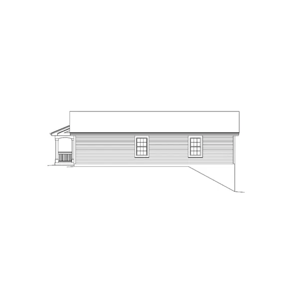 Building Plans Right Elevation - Hesston RV Garage  009D-7526 | House Plans and More