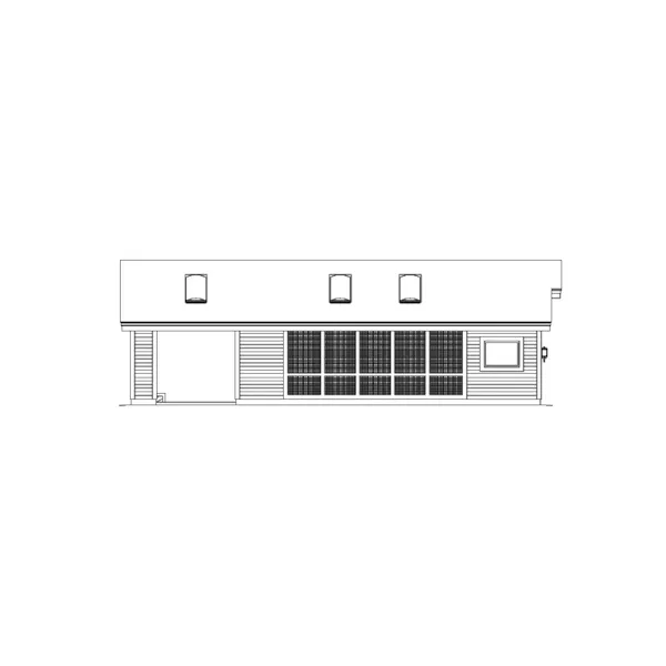 Building Plans Left Elevation - Ellendale Trail Screen Pavilion 009D-7530 | House Plans and More