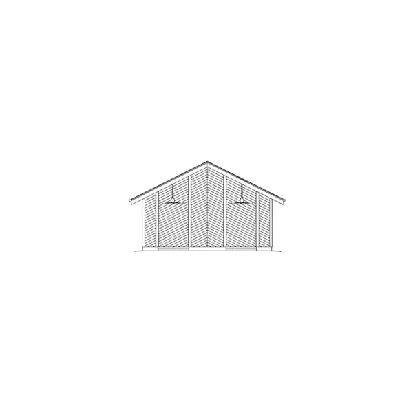 Building Plans Rear Elevation - Ellendale Trail Screen Pavilion 009D-7530 | House Plans and More