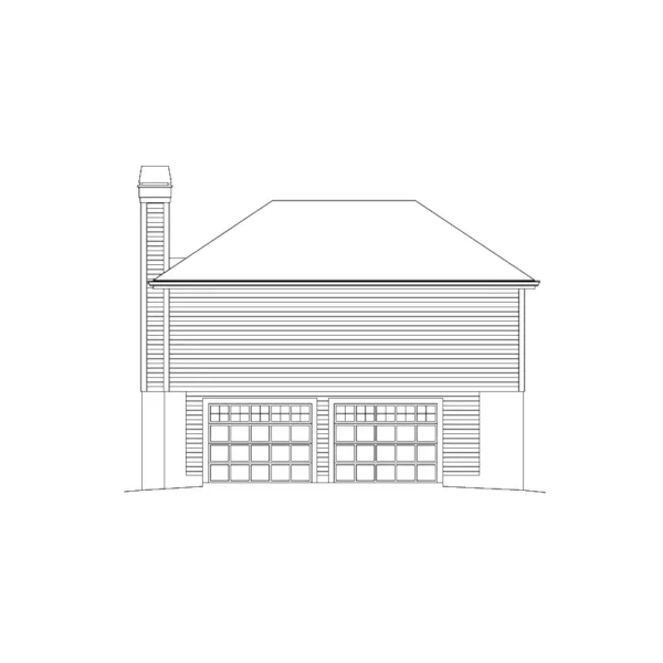 Building Plans Rear Elevation - Laronda Game Room / Sports Bar 009D-7533 | House Plans and More