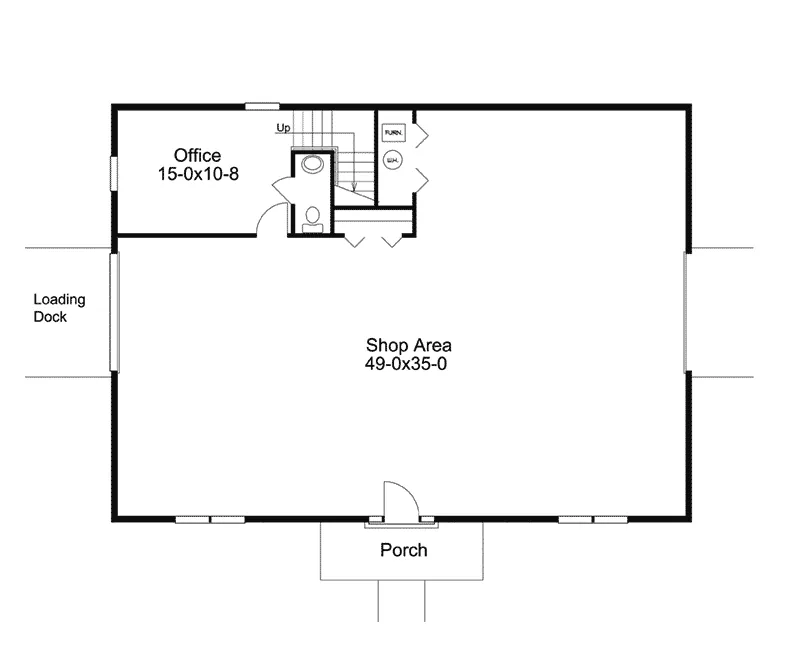 Building Plans First Floor - Raymore Office And Apartment 009D-7534 | House Plans and More