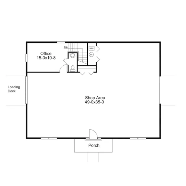 Building Plans First Floor - Raymore Office And Apartment 009D-7534 | House Plans and More