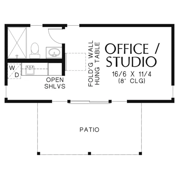 Contemporary House Plan First Floor - Hammel Modern Studio Office 011D-0603 | House Plans and More