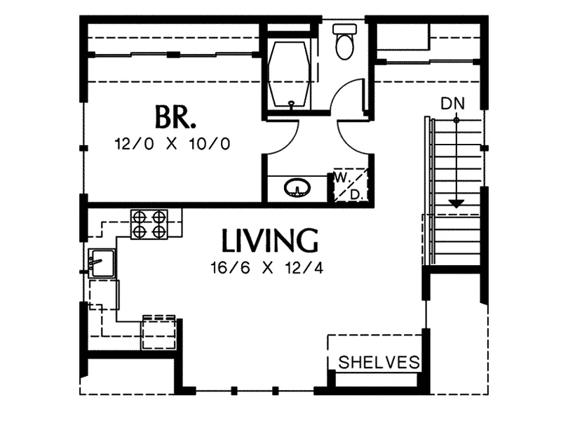 Building Plans Second Floor - Palmerhill Garage Apartment  012D-7501 | House Plans and More