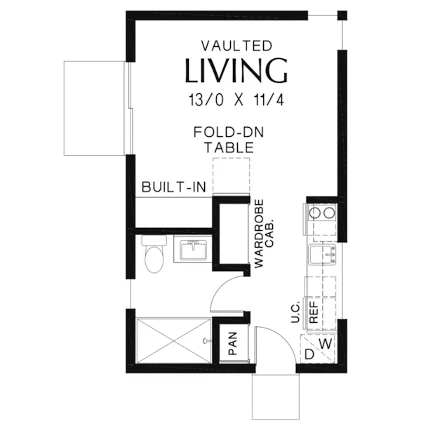 Ranch House Plan First Floor - Moorpark Modern Studio 012D-7507 | House Plans and More