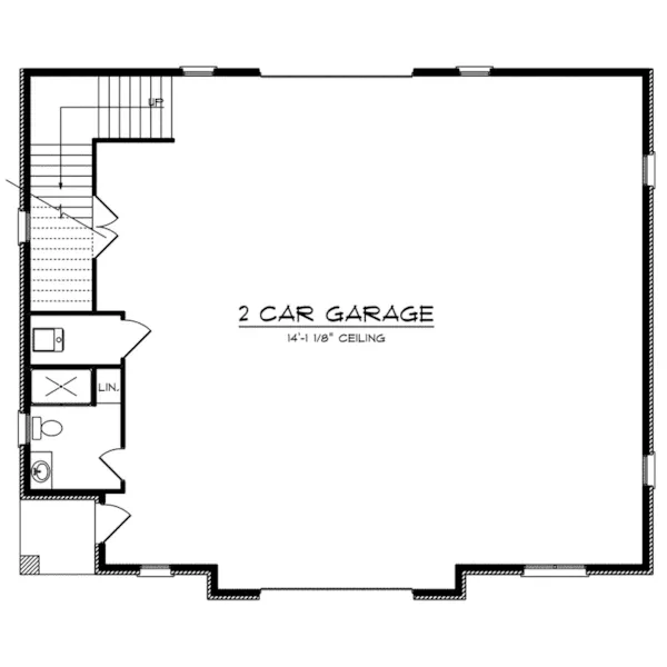 Building Plans First Floor - Barrow Garage With Loft 051D-0944 | House Plans and More