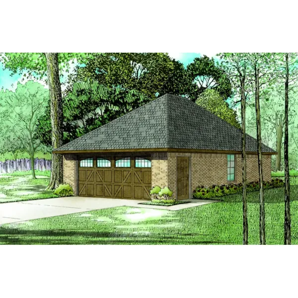 Building Plans Front of Home - Boland European Style Garage 055D-1019 | House Plans and More